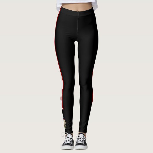 Leggings Le Canada barre le drapeau (Devant)
