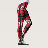 Leggings Le Canada rouge et blanc et la feuille d'érable (Droite)
