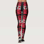 Leggings Le Canada rouge et blanc et la feuille d'érable (Dos)