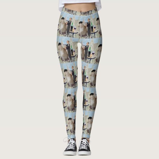 Leggings Le Cat du Café (Devant)