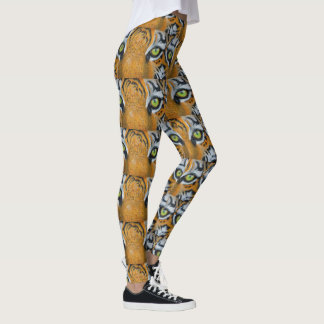 Leggings Le chat d'oeil de tigre de sports personnalisent