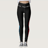 Leggings Le cool Rouge Bleu Pignon Fonctionne Selon (Devant)