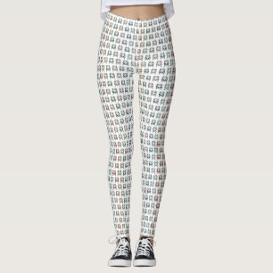 Leggings le cru classique frais de motif d'autobus a