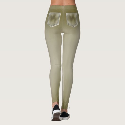 Leggings Le denim léger aiment des guêtres de poche (Dos)