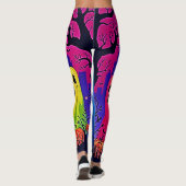 Leggings Le design de la fête d'Halloween de Neon Ghosts (Dos)