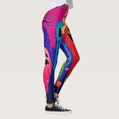 Leggings Le design de la fête d'Halloween de Neon Ghosts (Droite)