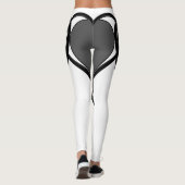Leggings Le design gris et noir du coeur (Dos)