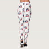 Leggings Le drapeau américain est-il heureux 4 juillet (Dos)