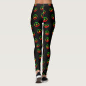 Leggings Le drapeau de la Jamaïque de rasta de reggae (Dos)