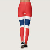 Leggings Le drapeau de la Norvège sur toute sa surface (Dos)