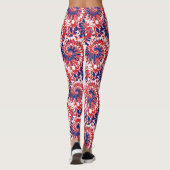 Leggings Le feu d'artifice bleu blanc rouge audacieux (Dos)