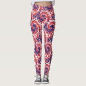 Leggings Le feu d'artifice bleu blanc rouge audacieux (Devant)