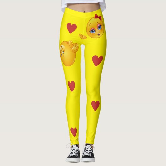 Leggings "Le garçon Emoji dit, 'Ne m'appelez pas' à la fill (Devant)