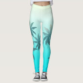 Leggings Le gradient vert d'éclat de glacier se fanent des (Devant)