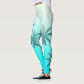 Leggings Le gradient vert d'éclat de glacier se fanent des (Gauche)