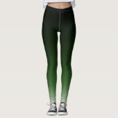 Leggings Le gradient vert noir d'Ombre se fanent (Devant)