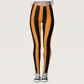 Leggings Le grand noir orange barre Halloween (Devant)