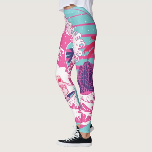 Leggings Le grand surf rose (Gauche)