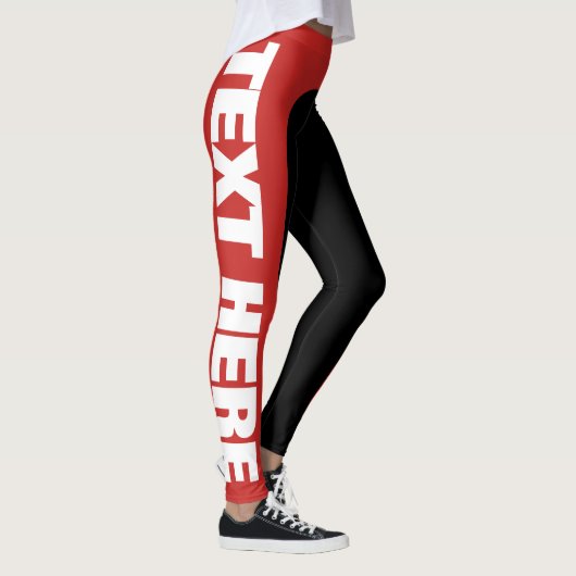 Leggings Le grand texte personnalisable/personnalisent des (Droite)