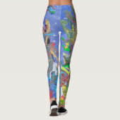 Leggings Le Grinch peint Noël (Dos)