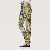 Leggings Le gris blanc noir modifie la tonalité l'or Toile (Gauche)