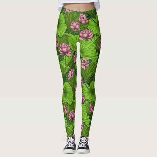 Leggings Le jardin du Lotus (Devant)
