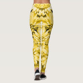 Leggings Le jaune fleurit des guêtres (Dos)
