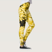 Leggings Le jaune fleurit des guêtres (Droite)