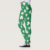 Leggings Le jour de St Patrick de motif de shamrock (Gauche)