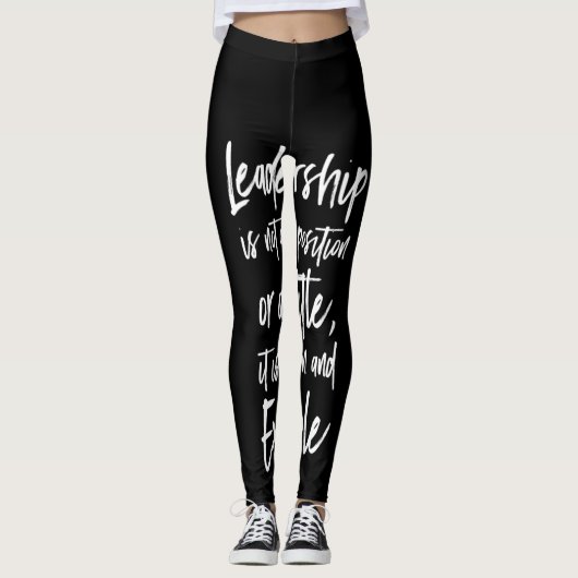 Leggings le leadership est un exemple (Devant)