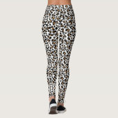 Leggings Le léopard blanc, noir et brun pointille, motif de (Dos)
