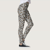 Leggings Le léopard blanc, noir et brun pointille, motif de (Droite)