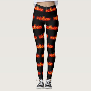 Leggings Le lettrage de SlipperyJoe's Halloween massif en f