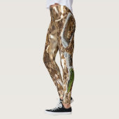 Leggings Le lézard d'émeraude Salamander sur la terre (Gauche)