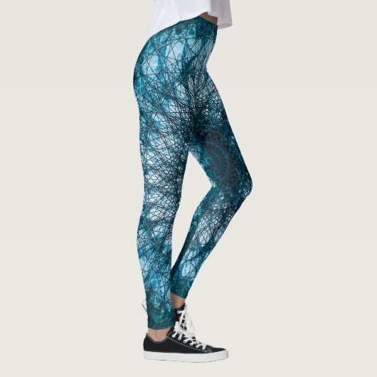 Leggings Le Mandala bleu indigo (Droite)