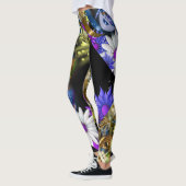 Leggings Le mardi gras masque le motif floral (Gauche)