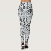 Leggings Le mot de mariée Cloud noir ID253 (Dos)