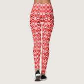 Leggings Le Motif à plaid des Coeurs rouges Thunder_Cove (Dos)
