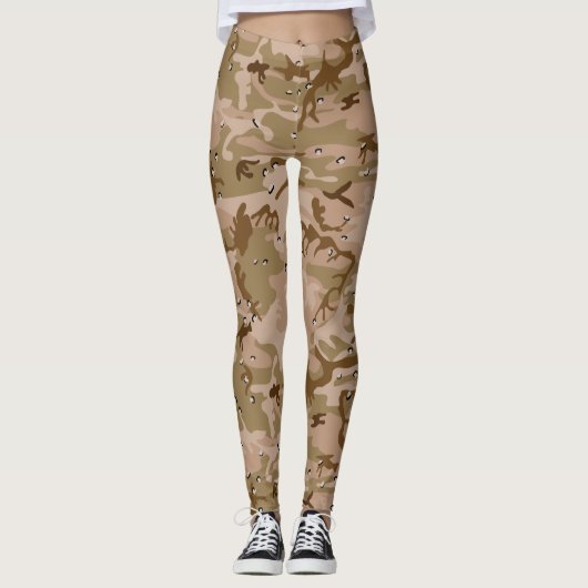 Leggings Le Motif Camouflage Brown du désert Camo votre (Devant)