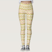 Leggings Le Motif ethnique chic Ikat en blanc pour Customis (Devant)