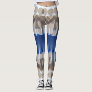 Leggings "Le Motif unique de Zigzag des gens debout"