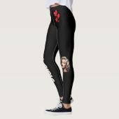 Leggings Le noir est de retour Coeurs pour toujours (Gauche)