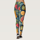 Leggings Le paradis tropical vif : Conception de fruits exo (Dos)