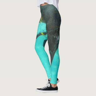 Leggings Le Penguin plonge dans l'eau bleue