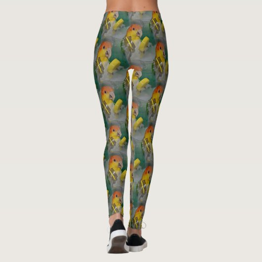 Leggings Le perroquet caïque à ventre blanc (Dos)