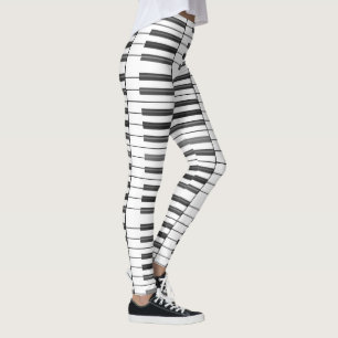 Leggings Le piano noir et blanc verrouille des guêtres