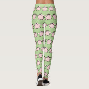 Leggings Le porc drôle d'illustration de 6 bandes dessiné