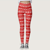 Leggings Le poseur irlandais silhouette le motif de Noël (Devant)