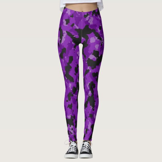 Leggings Le pourpre a bu des guêtres de Camo (Devant)