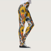 Leggings Le pré en jaune et bleu (Droite)